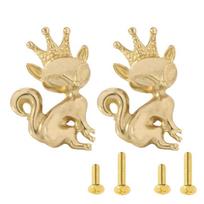 Metal Cabinet and Drawer Pull, Decorative Animal Profile with Distinct Features for Wardrobes, Dressers, and Nightstands
