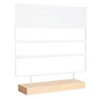 144-hole jewelry rack A display rack for earrings, earrings, and jewelry white