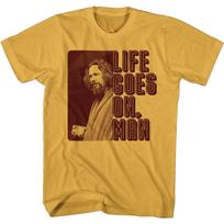 The Big Lebowski Life Goes On Man Movie Shirt Unisex T-Shirt L brown