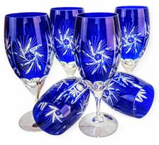 Cobalt Crystal Beer Glasses 500 Olive Grinder