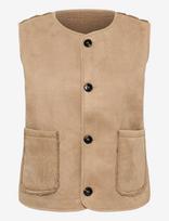 Kaffe Curve - Kclinnea Teddy Vest - Fleece & Teddy Vests - Smėlio