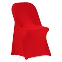 Stretch Chair Cover Folding Chair Shield Household Decoration Wedding New Year Party Decoration Gift Ornament red