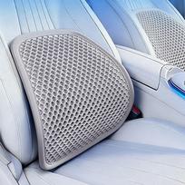 Kvėpuojantis gelinis sėdynės pagalvėlė automobilio sėdynei Minkštas automobilio sėdynės pagalvėlės pamušalas Juosmens atrama Vežimėlis Grey-Backrest gray