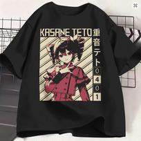 Unisex Kasane Teto T marškinėliai Teto myli duoną Grynos medvilnės viršutiniai drabužiai Nuostabūs trumpomis rankovėmis apvalios apykaklės T marškinėliai Naujas atvykimas T marškinėliai XL black