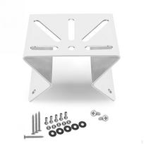 Metalinis kampinis laikiklis apsaugos kamerai, lauko sieninis laikiklis. white