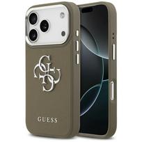 Guess Grained Big 4G Classic Logo Case for iPhone 17 Pro - Brown