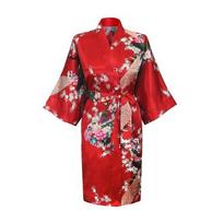 Women Long Bridal Silk Satin Kimono Robe Wedding Bridesmaid Getting Ready Bathrobe Night Loungewear gray
