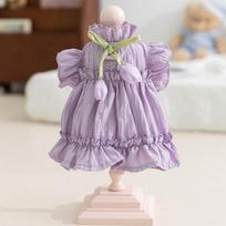 Spring and Summer Dog Dress Tulip Pleated Traction Skirt Small and Medium Dog Teddy Thin Pet Dog Dress XXL (recommended weight 15-10kg) gray