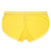 Men's Side Slit Pajama Shorts Sexy Low Waist Ultra-Thin Sleeping Bottom Homewear XL