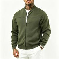 Men S Winter Fashion Casual Fleece Zip Up Sweatshirt Jacket XL gray