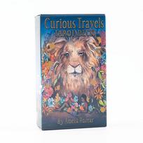 Curious Travels Tarot 79-Card Deck with Charming Watercolor Illustrations for Precognition & Divination Board Game 11.1X6CM blue