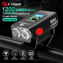 X-TIGER Bike Light Set Front Light with Taillight USB Rechargeable Easy Install 6 Modes Bicycle Accessories for Bicycle Road MTB 7 QD-0201