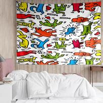 Keith Haring Ascending2 Tapestry for Bedroom Aesthetic Classroom Tapestries Wall Hanging for Living Room Dorm Office,Ideal Creative Gift 100cmx150cm