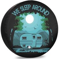 We Sleep Around RV Spare Tire Cover Camper Travel Trailer Waterproof Protector 14inch