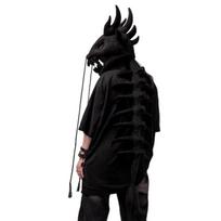 3D Dinosaur Bone Head Hat 80/120CM Plush Dinosaur Costume Funny Cosplay Headwear  Party Outfit 80cm black