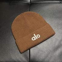 ALO Knit Beanie Women Men Winter Warm Fleece Lined Windproof Skull Cap for Yoga Outdoor Sports, Thick Oversized Cuffed Cold Weather Hat