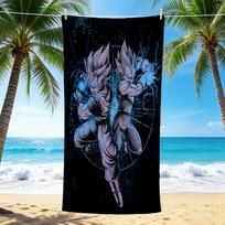 1Pc Goku Vegeta Battle Beach Towel Quick Dry Multiuse For Beach Pool Gym Yoga Home Travel Christmas Halloween Xmas Gift L1376 70cmx140cm(27x55inch) gray