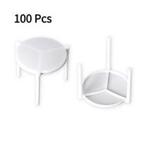 100pcs Anti-Crush Pizza Triangle Bracket Fixed Support Oven Takeaway Adhesive Three Legged Disposable Food Plastic Stool 1 Large white