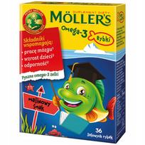 Möller' Omega-3 Fish Jellies With Raspberry Flavor, Dietary Supplement 36 Pcs S