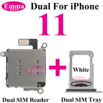 1set Dual Sim Card Reader Flex Cable for iPhone 13 14 Pro Max 15 16 Plus Dual Sim Tray Slot Nano Connector Holder Adapter