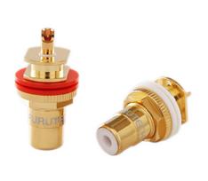 FURUTECH ADL Audio Grade RCA 24K Gold Sockets, Plated, 2-Pack (FP900G) beige