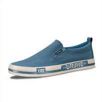 Men's Spring Slip-On Canvas Shoes: Breathable Casual Low-Top Skate Sneakers 44 gray