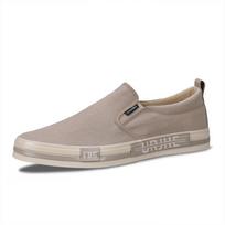 Men's Spring Slip-On Canvas Shoes: Breathable Casual Low-Top Skate Sneakers 44 gray