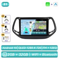 For Jeep Compass MP 2017 - 2020 Android Car Radio Multimedia Video Player Navigation GPS Carplay Touch Screen Auto Stereo Intelligent Systems 4CORE 2G 32G