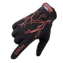 Cycling Gloves Men's Long-finger Non-slip Outdoor Climbing Gloves Sweat-absorbent Breathable Quick-drying Cycling Gloves black