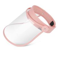 Reusable Clear Face Cover Transparent Full Face Shield Face Protection Splash Guard  Cooking Pink