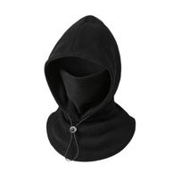 Thickened Winter Balaclava Hat Polar Fleece Ear Protection Cap Hooded Face Mask  Outdoor Cycling Black/Type B