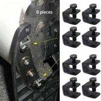8 vnt. Universalūs automobilio purvasaugiai Montavimo tvirtinimo juodi U formos spaustukai Purvo atmušalai Automobiliui 8Pcs gray