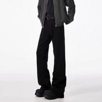 2025 Spring/Autumn Men's Black Bootcut Micro-Flared Slim Straight Jeans XXL black
