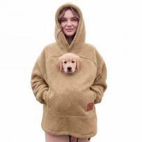 BK8838 Fleece-lined Couple Hoodie Loose Fit Warm Casual Sweatshirt Daily Wear M