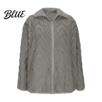Winter Coat for Women Fleece Jacket Stand Collar Zip Up Sherpa Autumn Fuzzy Long Sleeve Fall Casual Outerwear with Pockets Soft Comfortable L gray