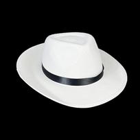 Unisex Džiazo Skrybėlė, Vintažinė Fedora Platus Kraštas Kasdieniam Dėvėjimui One Size white