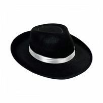 Unisex Džiazo Skrybėlė, Vintažinė Fedora Platus Kraštas Kasdieniam Dėvėjimui One Size black