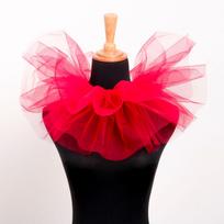 Cross-border Clown Puffy Mesh Collar - Circus Halloween Horror Makeup Accessory red