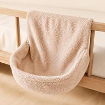 Iron Frame Hanging Cat Bed Semicircle Cat Sleeping Bag Space Saving Radiator Cat Hammock  Radiator beige