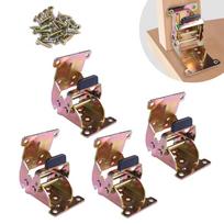 0-90-180 Laipsnių Sulankstomas Vyris Savaime Užsirakinantis Sulankstomas Laikiklis Stalo Kėdės Baldų Kojos Atrama Anglinio Plieno Vyris su Varžtais 4Pcs gold