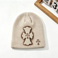 Autumn and winter European and American cross hip-hop style knitted hat street trend American cold hat personalized sweet and cool headhat One size fits all beige