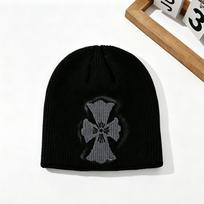 Autumn and winter European and American cross hip-hop style knitted hat street trend American cold hat personalized sweet and cool headhat One size fits all black