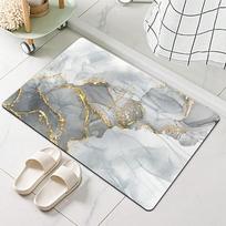 Marmuras su auksinėmis gyslomis Folija Modernus prabangus kilimėlis Kilimėlis Neslystantis Lengvai valomas Namų dekoras Vonios kambariui Miegamajam Įėjimui Durims 50X80CM