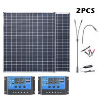 500W Solar Panel Kit Complete 12V Polycrystalline Power Portable Outdoor Rechargeable Solar Cell Solar Generator for Home