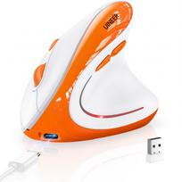 Uineer Ergonomic Vertical Wireless Bluetooth Mouse, 2.4GHz Compatible, 3-Device Connection, 4-Level DPI