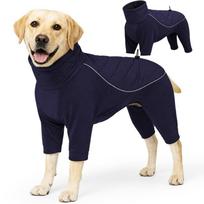 High Collar Fleece Dog Jumpsuit Adjustable Dog Warm Pajamas Dog Cotton Clothing  Snowsuit XS