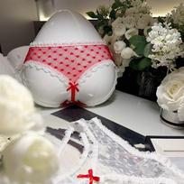 Lady Summer Pure Desire Sexy Lace Mesh Love Breathable Comfortable Triangle Briefs One size black