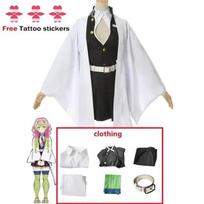 Anime Kanroji Mitsuri Cosplay Kostiumas Kimono Haori Suknelė Perukas Drabužiai Helovino Kostiumas Suaugusiems Vaikams Children 110