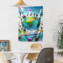 Fortnite Custom Wall Tapestry Wall Tapestry Vibrant Fade-Resistant Print Perfect for Living Room Four Seasons Decor Birthday Christmas Gift 100cmx150cm