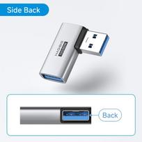 Hagibis USB 3.2 Adapter 90 Degree Right Angle USB A Male to Female Connector OTG Adapter Cable Extender for Laptops Charger PC